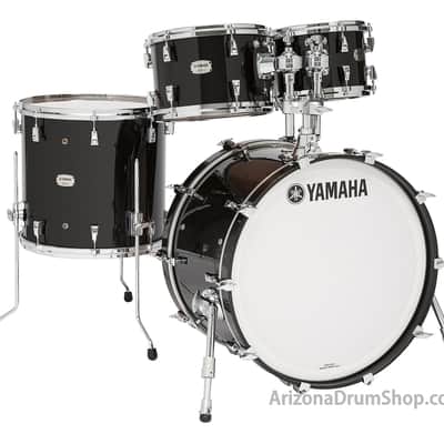 Yamaha Absolute Hybrid Maple Solid Black 4pc Drum Shell Set w/20" Bass Drum 20x16/10x7/12x8/16x15 - NEW! image 2