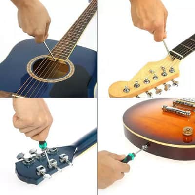 Guitar Repairing Tool Kit Wire Plier,String Organizer,Fingerboard Protector,Hex Wrenc image 6