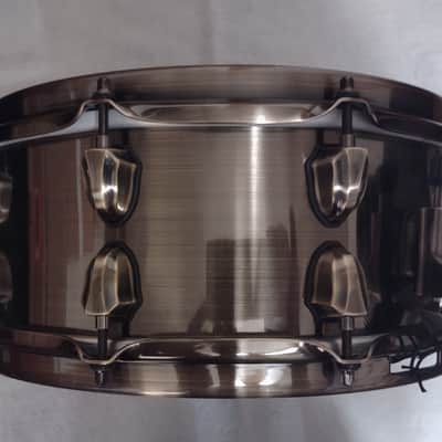 Mapex Black Panther Brass Cat 14x5.5" Brass Snare Drum with Brass Hardware - Antique Brass image 6