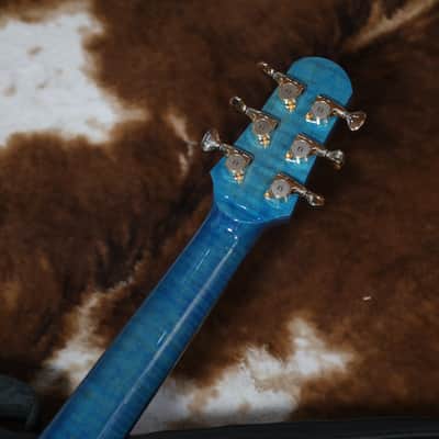 Natasha Sunny Baby 32" (Blue) - European Spruce and Flame Maple Acoustic Guitar 2024 - Gloss image 5