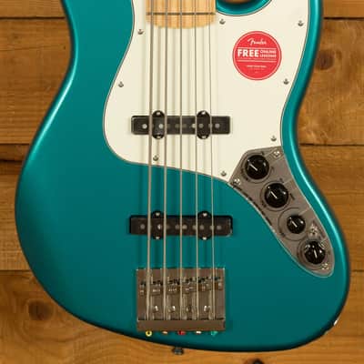Squier Classic Vibe Active 70s Jazz Bass V - Maple - Ocean Turquoise - 5-String image 9