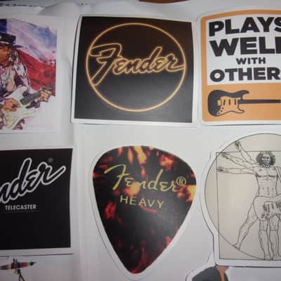 OOP Huge Lot of 52 mini Guitar Decals / Stickers Case Candy Strat Tele Jaguar P Jazz Bass scrap book image 3