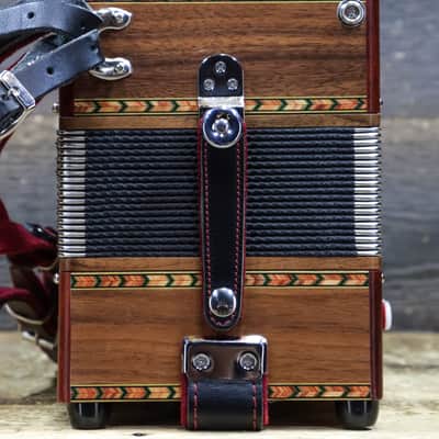 Dino Baffetti 85 LN Eight Bass Series 21-Button Walnut Diatonic Accordion w/Case image 5