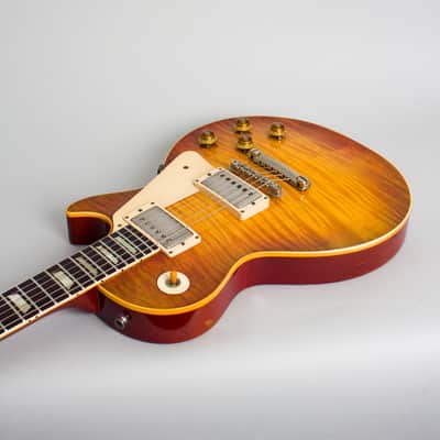 Gibson  Les Paul Standard Solid Body Electric Guitar (1959), ser. #9-1854, original brown hard shell case. image 7