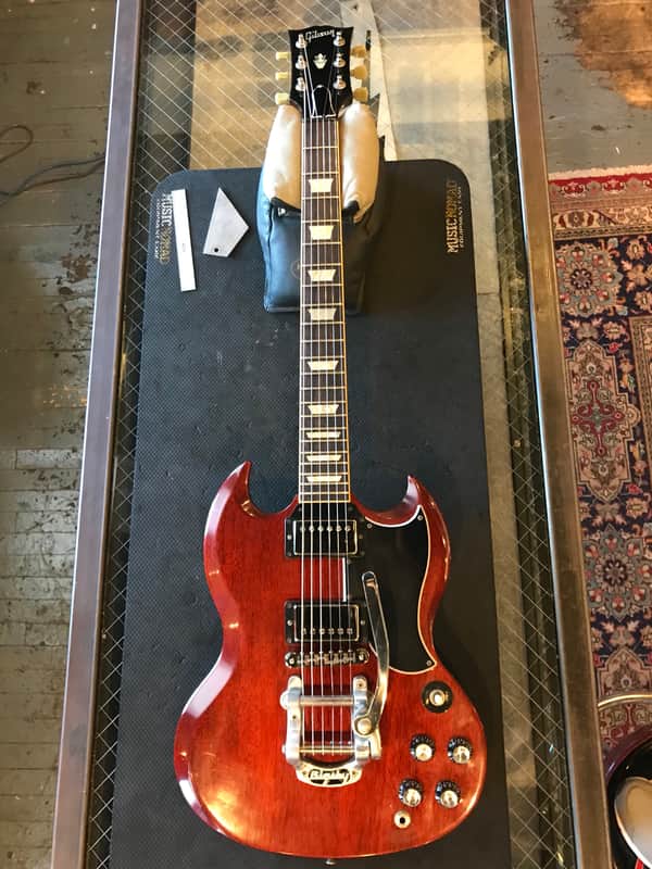 Gibson SG '61 Reissue Cherry Red w/ Bigsby + Hard Shell Case | Reverb