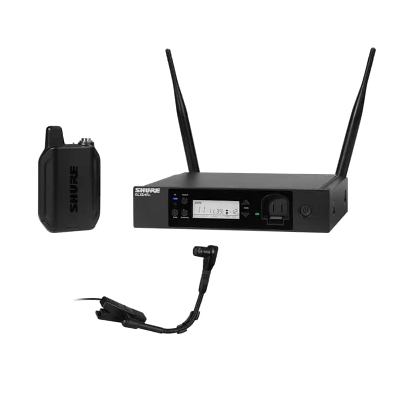 Shure GLXD14R+/B98-Z3 The GLX-D+ Dual Band Wireless Rack System features the precision-crafted BETA 98H/C flexible Gooseneck microphone image 1