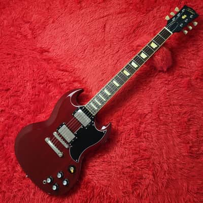 2008 Tokai SG155 Premium Series SG Standard - Cherry Lacquer - 1 Piece Honduras Mahogany Body - Original Case - Made In Japan MIJ image 2