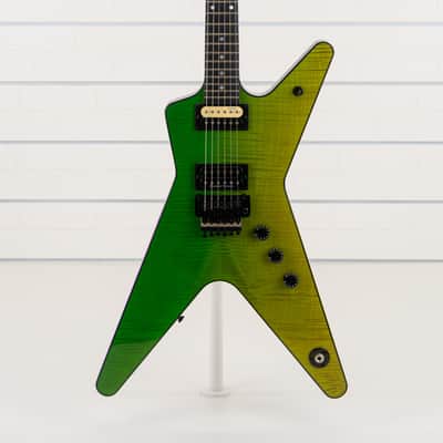 Dean Custom Shop USA ML Flame Top Floyd Firehouse Guitars Exclusive Electric Guitar, Ebony Fingerboard, Trans Slime Fade image 15
