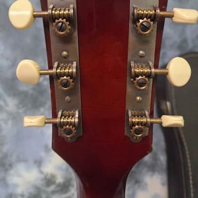Vintage RARE 1968 Harmony H53 Rocket DeArmond Pickup Upgraded Electronics New Strings Pro Setup Original Soft Shell Case image 10