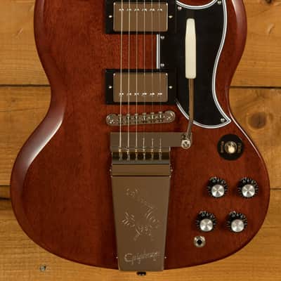Epiphone Inspired By Gibson Custom 1964 SG Standard w/Maestro Vibrola Reissue | Cherry Red image 10