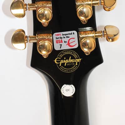 2015 Epiphone Les Paul Custom Pro • Ebony • Gibson Gig Bag image 10