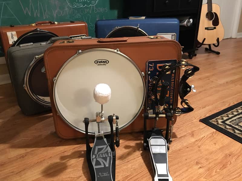 OneManBand drumco 16" fat albert suitcase drum bass drum kick drum guitar acoustic drums image 1