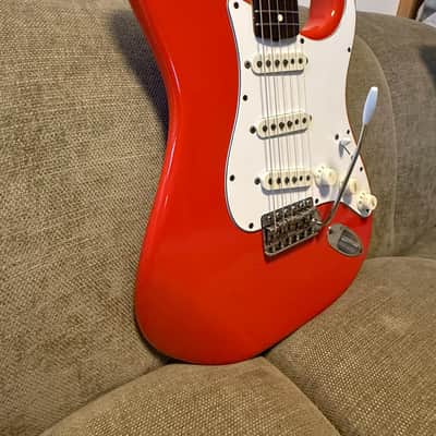 Fender Stratocaster AVRI '62, 1982 Fullerton, Fiesta Red, V-Neck, All Original image 9
