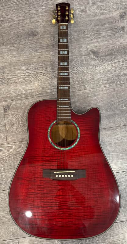 Dillion RH600CET Acoustic-Electric Guitar 2000 - Flamed Red Burst Finish image 1