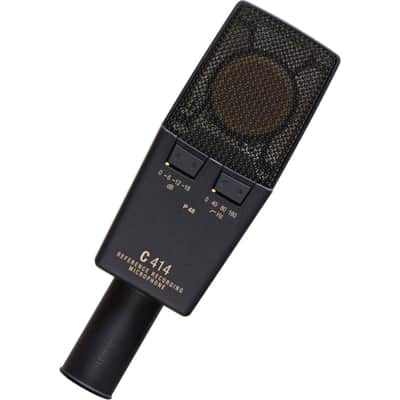 AKG C414 XLII Large Diaphragm Multipattern Condenser Microphone Black image 2