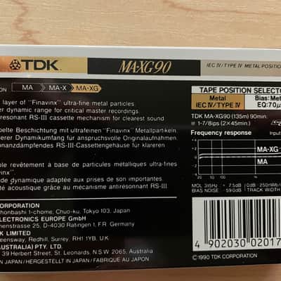 Lower Price:  TDK MA-XG90 Metal Audio Cassette Tape - NEW - Factory Sealed - Nakamichi image 2