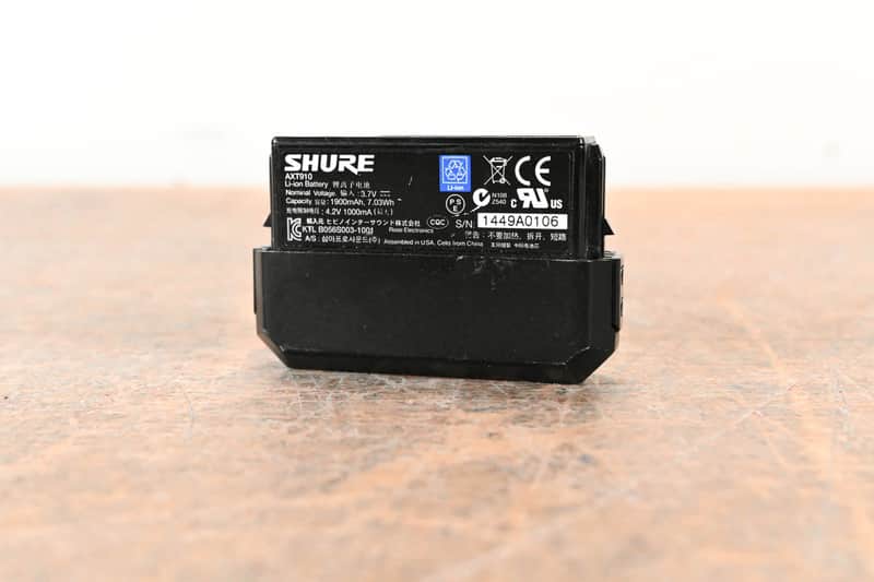 Shure AXT910 Axient Bodypack Rechargeable Battery CG01BLX image 1