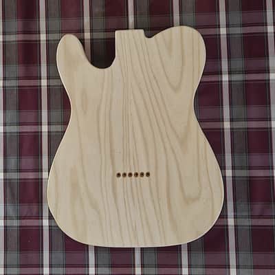 Woodtech Routing - Swamp Ash/Flame Maple Telecaster Thinline Body - Unfinished image 4