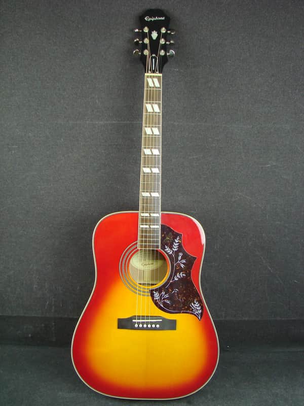 Epiphone Hummingbird/HS Dreadnought Sunburst Finish Acoustic