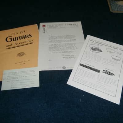 Vintage 1939 Oahu Full Line Catalog, Dealer Letter, Flier, and Post Card! STUPID RARE! image 1