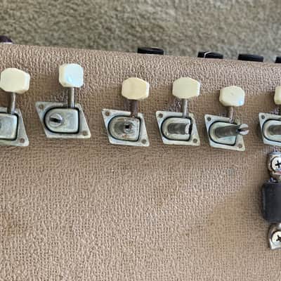 Fender 1960’s vintage full set “F” tuners with plastic buttons. image 3