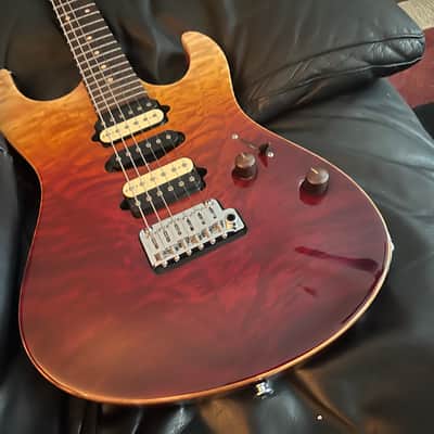 Suhr Modern Carve Top Desert Gradient Angel Quilt Mahogany Back, Cocobolo knobs and Covers image 17