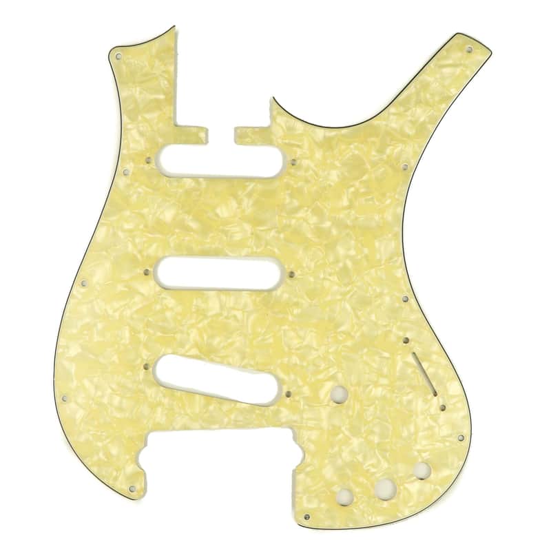 MannMade USA Parker S/S/S Nitefly Pickguard - 4 Ply - Aged White Pearl/White/Black/White image 1