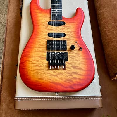 Mr. Scary REH George Lynch 5A Quilted Maple 1-Piece 2018 - Orange Burst (ESP) image 8