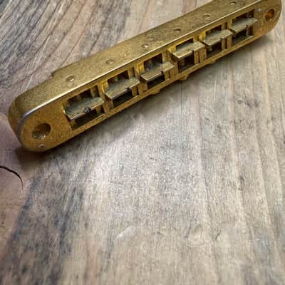 Vintage 1980’s Gibson Les Paul Gold Bridge and Tailpiece image 3