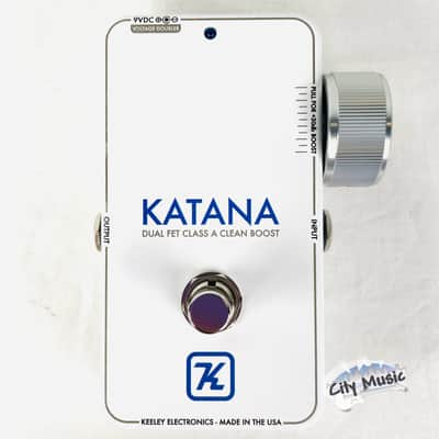 Used Keeley Katana Clean Boost Guitar Effects Pedal Throwback White Edition ♫ image 1