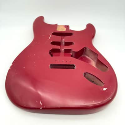MJT Stratocaster Body Alder Relic Nitro Burgundy mjt6638 image 5