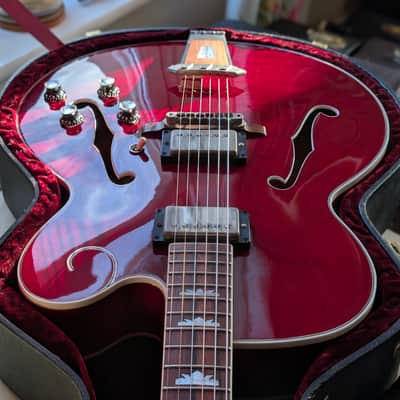 2003 Gibson Custom Historic Art - Tal Farlow, Wine Red - Master Model Label luthier James W Hutchins "HUTCH" image 4