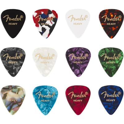 Fender 351 Celluloid Medley Picks - Heavy (12)
