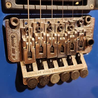 Modded Charvel 1988 Fusion Deluxe Rosewood Fretboard Pearl Blue - Added Preamp Switch & Pickguard image 10