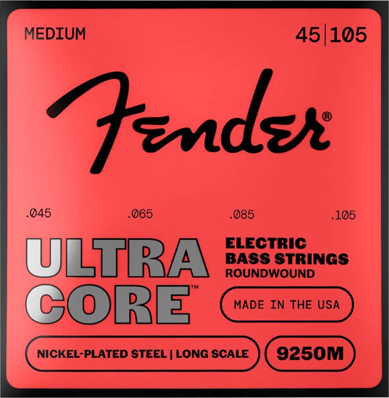 Fender 9250M UltraCore Roundwound Electric Bass Strings - Medium (45 - 105) image 1