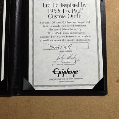 Epiphone COA Book Les Paul Custom 2017 image 3
