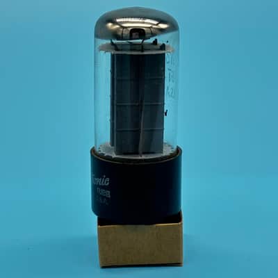 1966 General Electric 5Y3GT Vintage GE Gray Plate Halo Getter Tube! T343 image 2