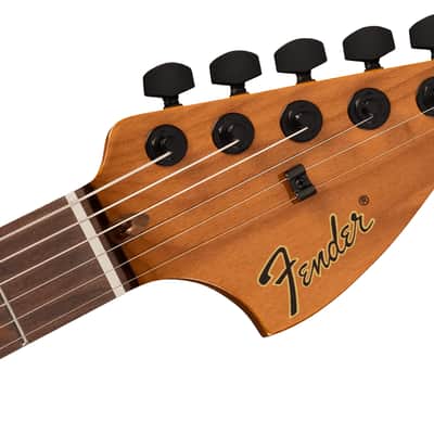Fender Tom DeLonge Starcaster Rosewood Fingerboard, Black Hardware - Satin Shell Pink image 4