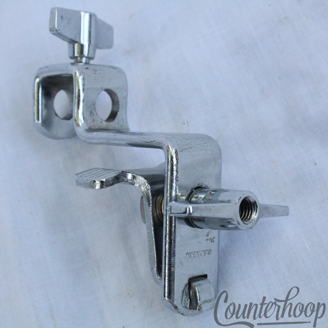 Pearl Japan 7/16" Clamp-On Bass Drum Hoop Mount Cowbell/Cymbal L-Arm Rod Holder — main photograph