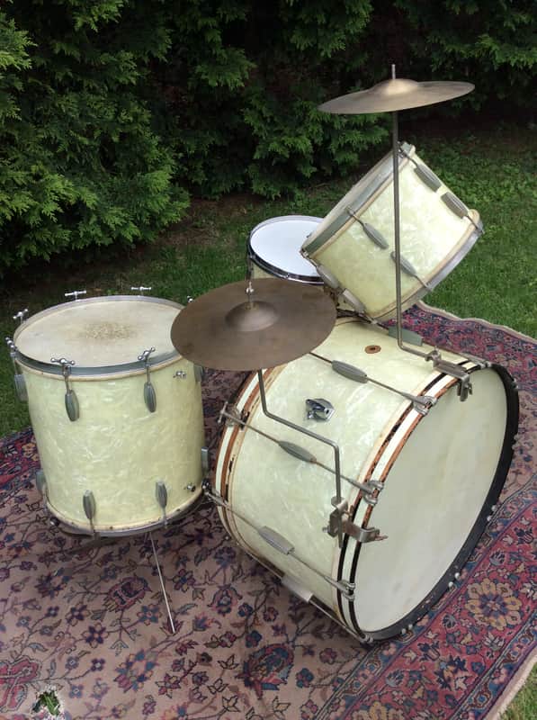 Slingerland Radio King 4 pc Drum Kit Krupa Snare 1938/39 w/Hardware and Cymbals image 1