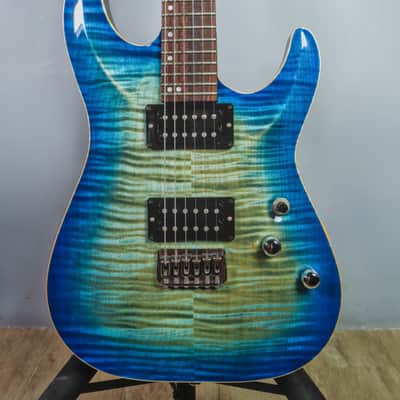 2015 Schecter USA Custom Shop Sunset Classic II Trans Sky Blue #15-08020 image 1