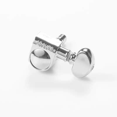Grover 406C6 Mid-Size Locking Rotomatic Guitar Tuners 6 In line Chrome image 4