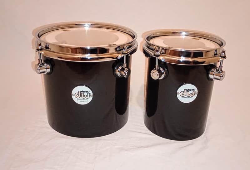 DW DESIGN SERIES CUSTOM HIGH TOMS PAIR-FREE SHIP TO C-USA! image 1
