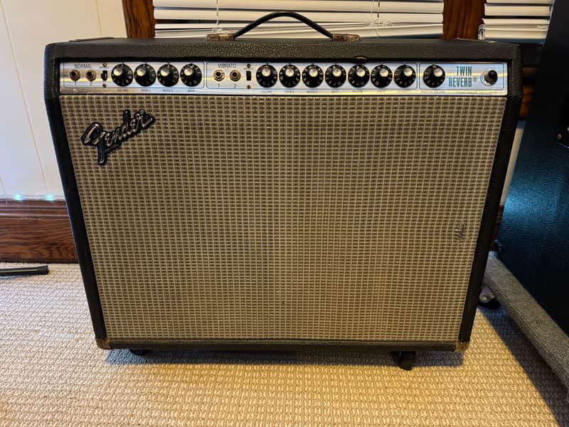 Fender Twin Reverb 2-Channel 135-Watt 2x12" Guitar Combo 1977 - 1981 - Silverface image 1