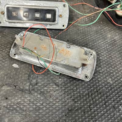 Teisco Violin Bass guitar pickups and control plate/wiring harness 1960s 1970s image 6