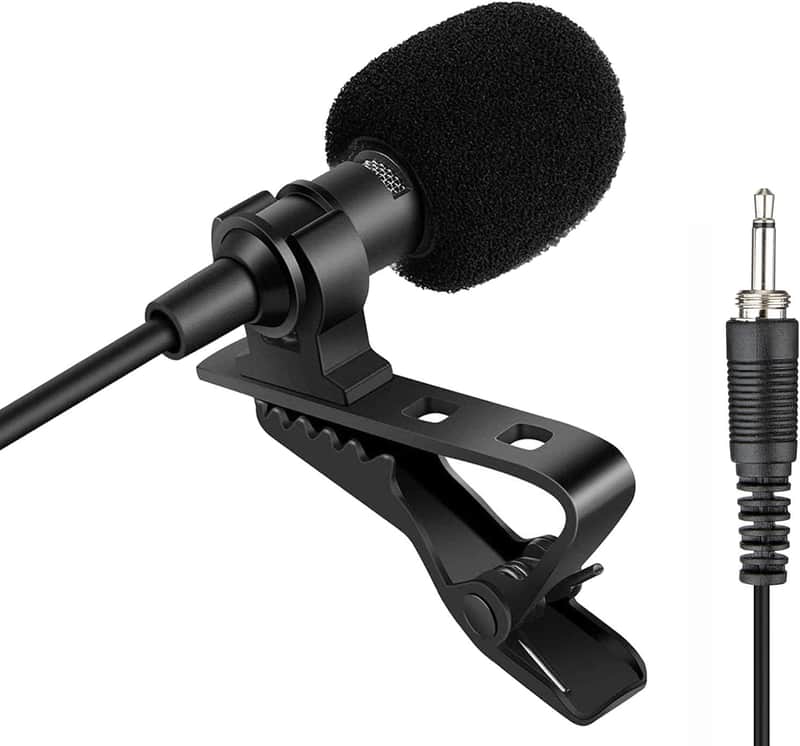 Lavalier Microphone Lapel Microphone Compatible with Wireless Transmitter - Unidirectional Condenser Mic - 3.5mm Screw Lock Plug image 1