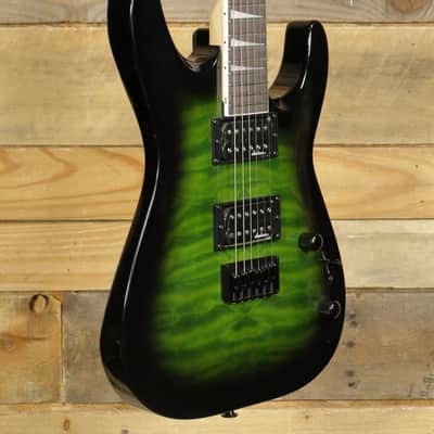 Jackson JS Series Dinky Arch Top JS32Q DKA HT Transparent Green Burst image 2