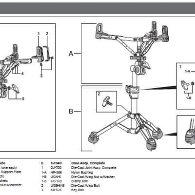 Pearl S900/S2000 Gyro-Lock Heavy-Duty Double Braced Snare Drum Stand image 19
