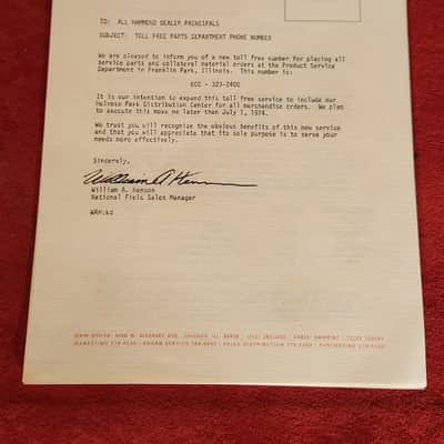 Lot of Vintage 1970s Hammond/Leslie Service Manuals and Price Lists image 2