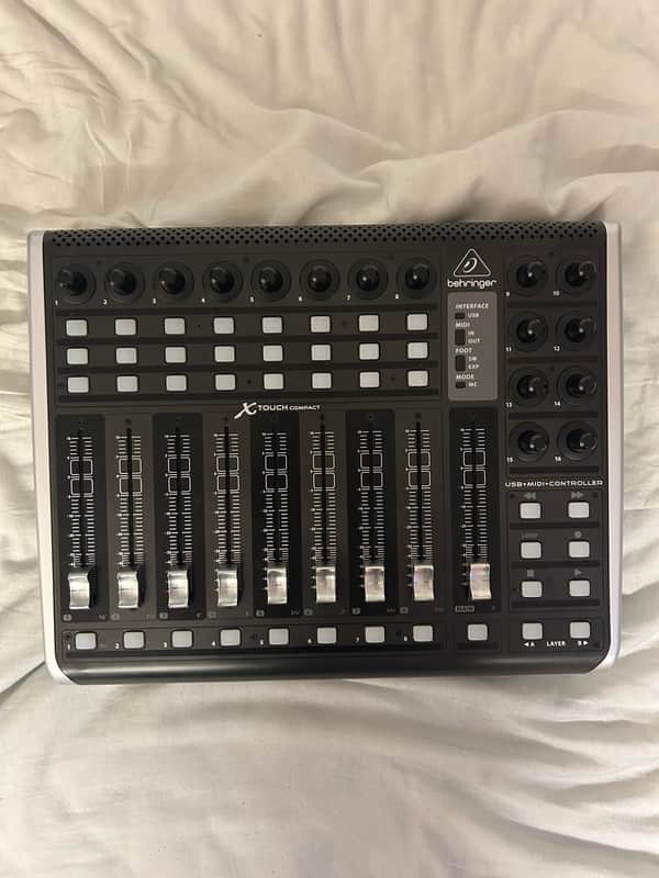 Behringer X-TOUCH COMPACT Universal DAW Control Surface with Travel Case and Cables image 1
